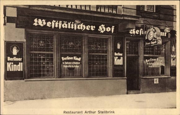 Ak Berlin Schöneberg, Restaurant Westfälischer Hof, Martin