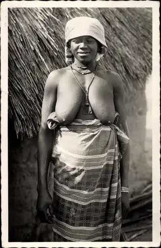 Ak Afrique occidentale francaise, Femme Cérère, Afrikanerin, Barbusig