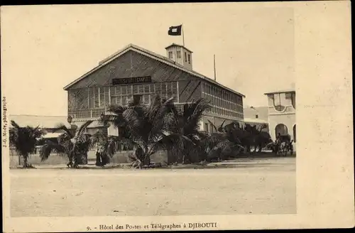 Ak Dschibuti, Hotel des Postes et Telegraphes