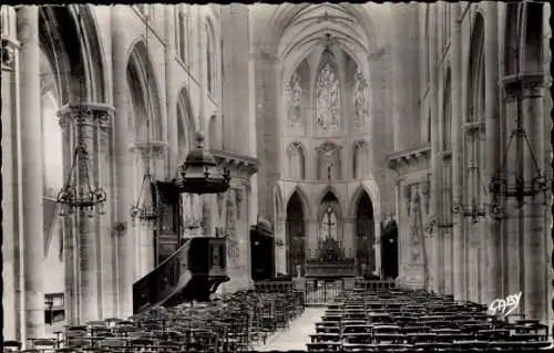 Ak Saint Pierre sur Dives Calvados, Intérieur de l'Eglise