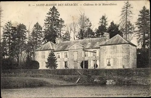 Ak Saint Martin des Besaces Calvados, Château de la Mancellière