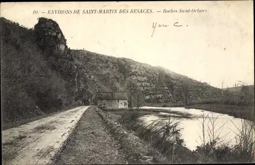 Ak Saint Martin des Besaces Calvados, Roches Saint Ortaire