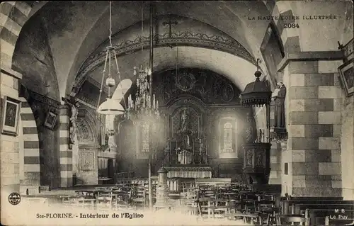 Ak St. Florine Haute-Loire, Intérieur de l'église