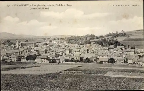 Ak Yssingeaux Haute-Loire, Vue générale, prose du Pied de la Route