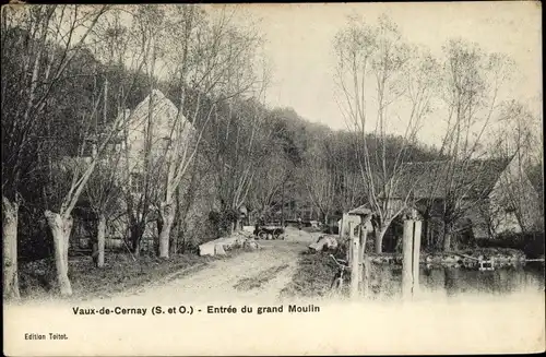 Ak Vaux de Cernay Yvelines, Entree du grand moulin