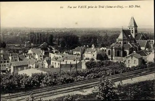 Ak Triel Yvelines, Panorama, Vue sur Vaux, eglise