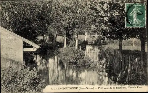 Ak Chef Boutonne Deux Sevres, Petit coin de la Boutonne