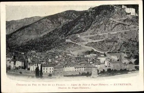 Ak Entrevaux Alpes de Haute Provence, Vue Generale