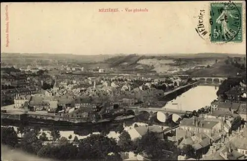 Ak Mezieres Ardennes, Vue générale