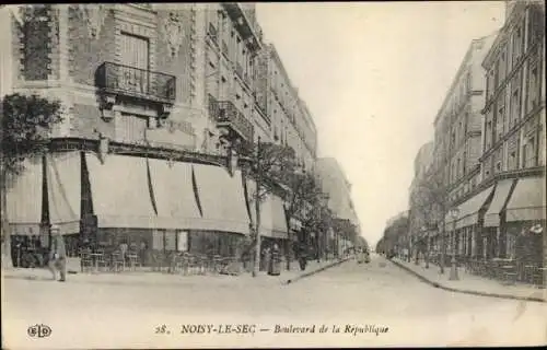 Ak Noisy le Sec Seine Saint Denis, Boulevard de la République