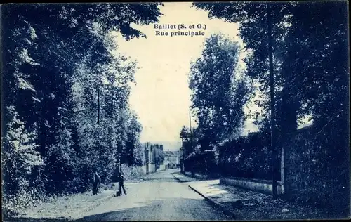 Ak Baillet Val d'Oise, Rue principale