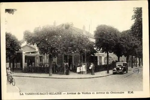 Ak La Varenne Saint Hilaire Val de Marne, Avenue de Verdun et Avenue du Centenaire