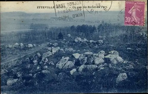 Ak Itteville Essonne, Un coin des Roches du Parc, Landschaft