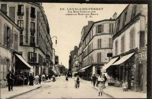 Ak Levallois Perret Hauts de Seine, Rue Chevalier, Rue des Arts