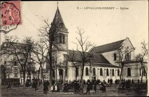 Ak Levallois Perret Hauts de Seine, Eglise