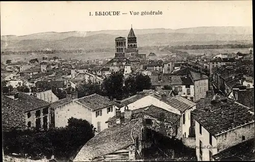 Ak Brioude Haute-Loire, Vue générale