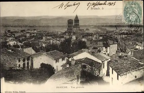 Ak Brioude Haute-Loire, Vue générale