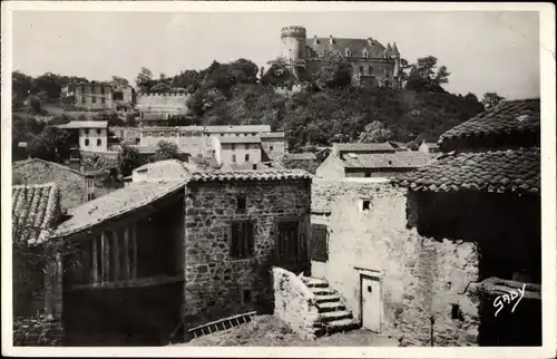 Ak Brioude Haute-Loire, Vieilles Maisons et Château