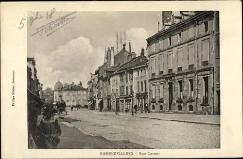 Ak Rambervillers Vosges, Rue Carnot, magasins