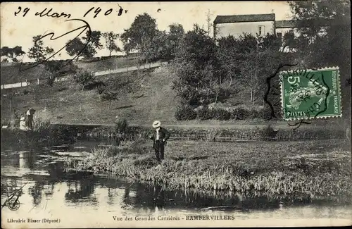 Ak Rambervillers Vosges, Vue des Grandes Carrieres