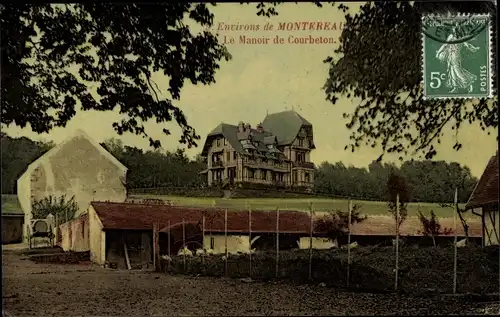 Ak Montereau Seine et Marne, Le Manoir de Courbeton