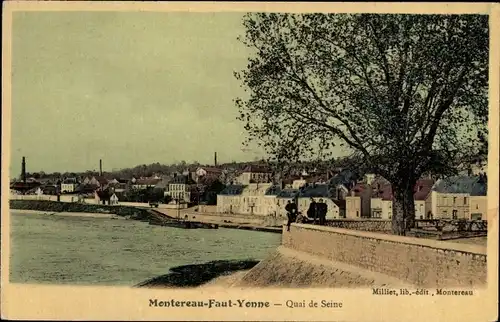 Ak Montereau Seine et Marne, Quai de Seine