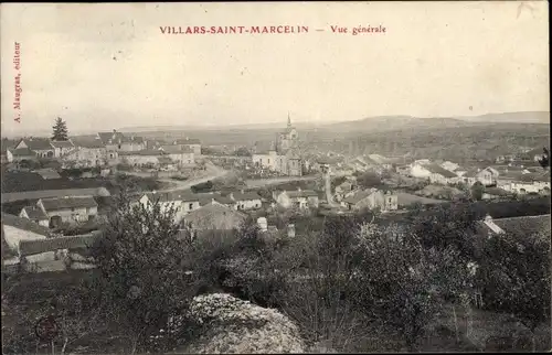 Ak Villars Saint Marcelin Haute Marne, Blick über die Dächer der Stadt