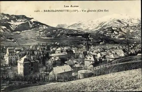 Ak Barcelonnette Alpes de Haute Provence, Vue Generale