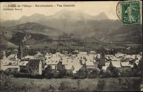 Ak Barcelonnette Alpes de Haute Provence, Vue Generale