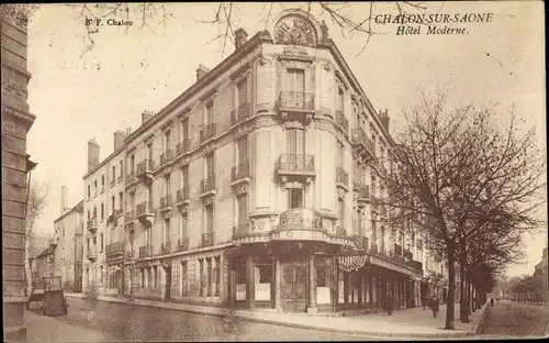 Ak Chalons sur Saône et Loire, Hotel Moderne