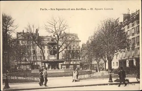 Ak Paris I., Ses Squares et ses Jardins, Square Louvois