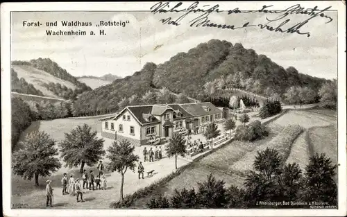 Künstler Ak Wachenheim a. H., Forst- und Waldhaus Rotsteig