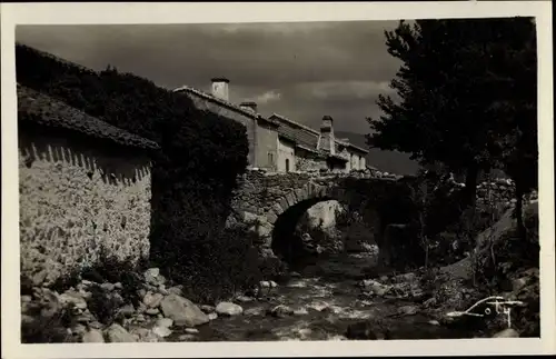 Ak Sierra de Guadarrama Kastilien und León, Puente de Rascafria