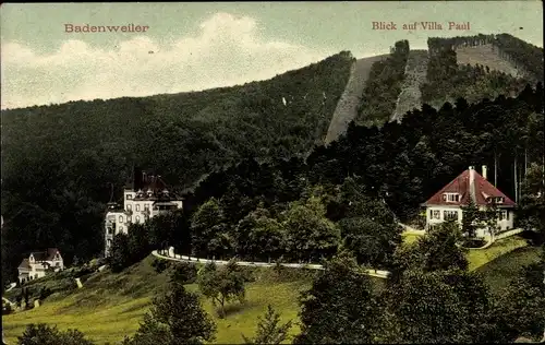 Ak Badenweiler am Schwarzwald, Blick auf Villa Paul