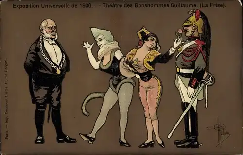 Künstler Ak Guillaume, Albert, Paris, Expo 1900, Théâtre des Bonshommes Guillaume, La Frise