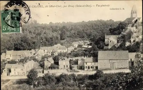 Ak Gometz le Chatel Essonne, Saint Clair, vue generale, Kirche, Blick auf den Ort