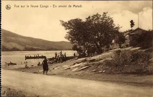 Ak DR Kongo Zaire, Vue sur le fleuve Congo, en amont de Matadi