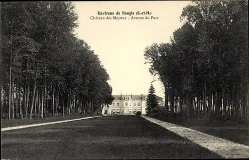 Ak Nangis Seine et Marne, Château des Moyeux, Avenue du Parc