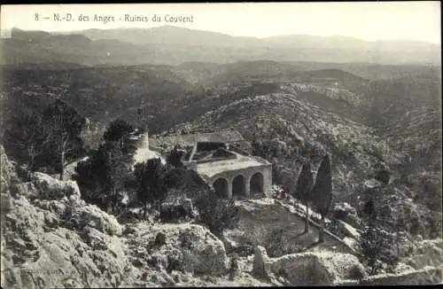 Ak Alpes de Haute Provence, N.D. des Anges, Ruines du Couvent