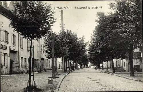Ak Chagny Saône et Loire, Boulevard de la Liberte