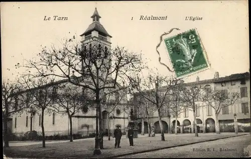 Ak Realmont Tarn, L'Eglise