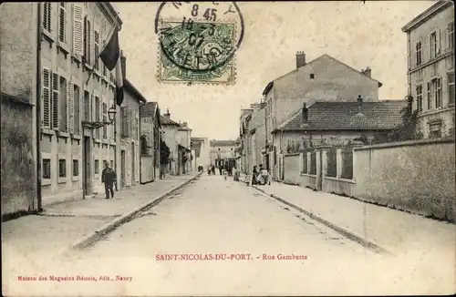 Ak Saint Nicolas du Port Meurthe et Moselle, Rue Gambetta