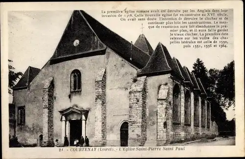 Ak Courtenay Loiret, L'Eglise Saint Pierre