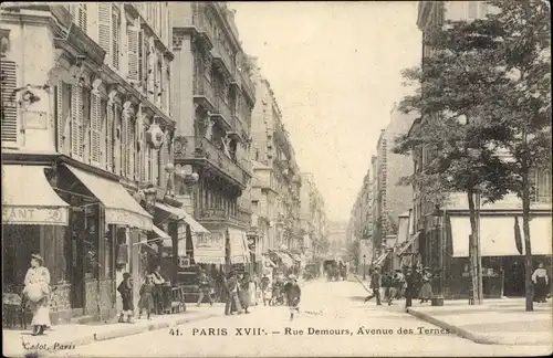 Ak Paris XVII., Rue Demours, Avenue des Ternes