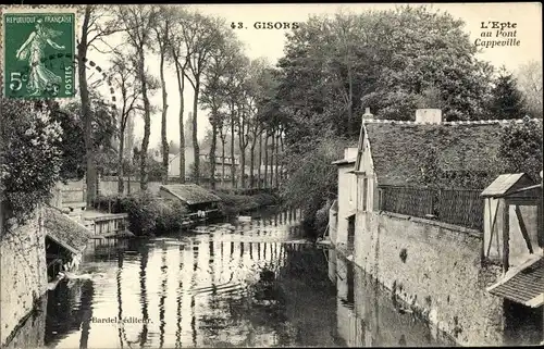 Ak Gisors Eure, L'Epte au Pont Cappeville