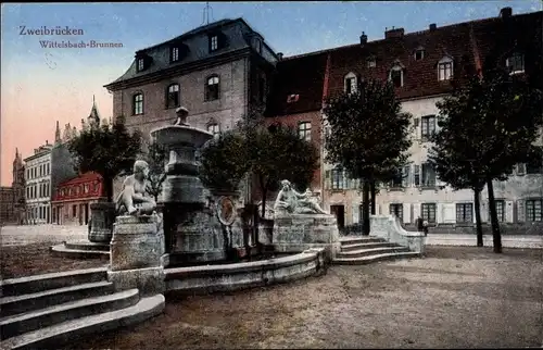 Ak Zweibrücken in Rheinland Pfalz, Wittelsbachbrunnen