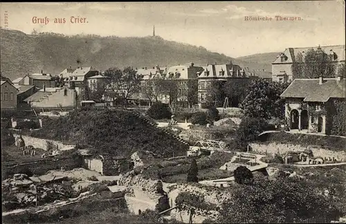 Ak Trier in Rheinland Pfalz, Römische Thermen, Ausgrabungsstätte