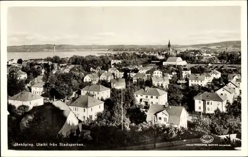 Ak Jönköping Schweden, Utsikt fran Stadsparken, Panoramablick auf die Stadt