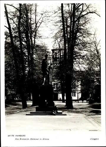 Ak Hamburg Altona, Bismarck Denkmal