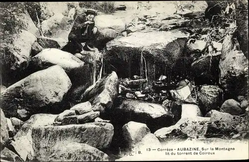 Ak Aubazine Corrèze, Sur la Montagne, lit du torrent de Coiroux